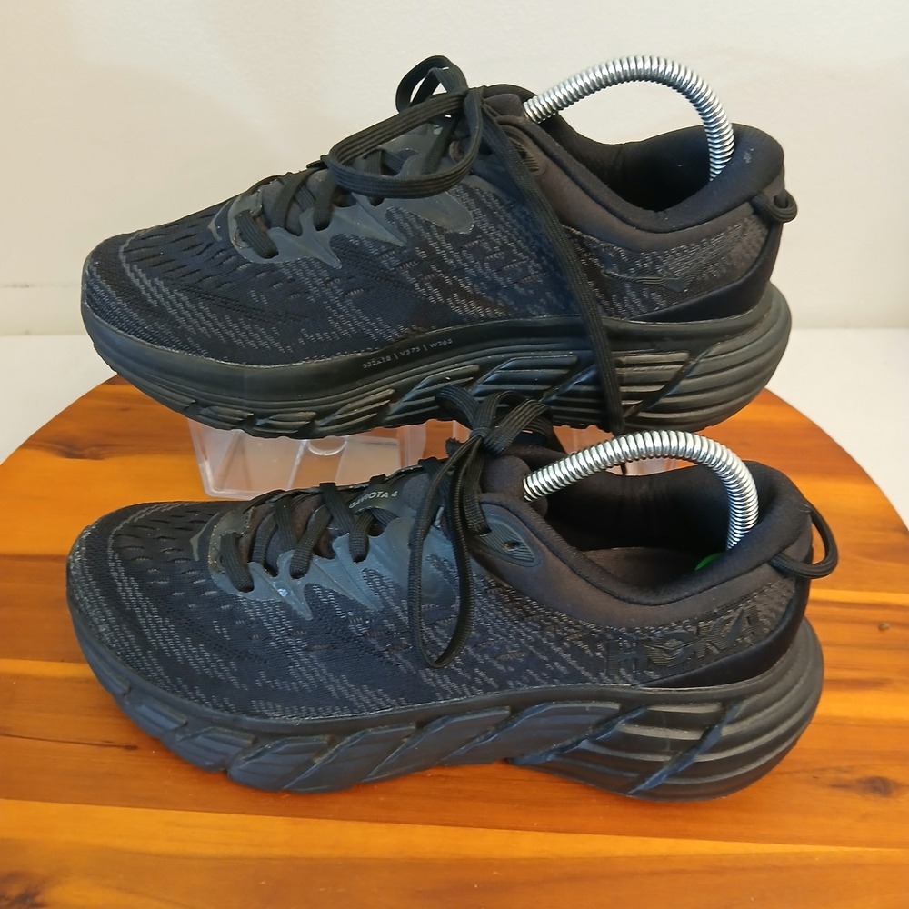 Hoka Gaviota 4 Women 9 Black Running Shoes Sneakers 1123199 BBLC